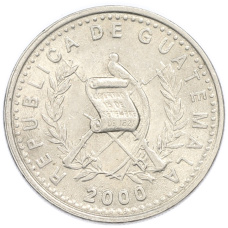 Монета 10 сентаво 2000 года Гватемала (аверс)