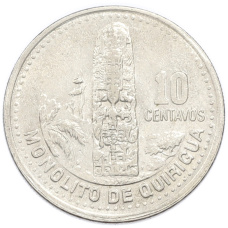 Монета 10 сентаво 2000 года Гватемала (реверс)