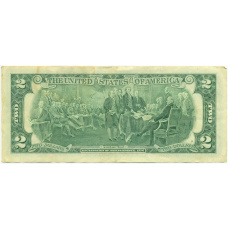 Банкнота 2 доллара 2009 года США (вид 2)