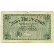 Банкнота 2 рейхсмарки 1940 года Германия (Для оккупированных территорий)