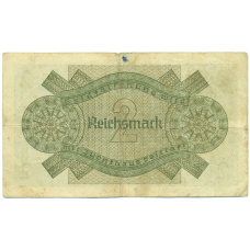 Банкнота 2 рейхсмарки 1940 года Германия (Для оккупированных территорий) (вид 2)