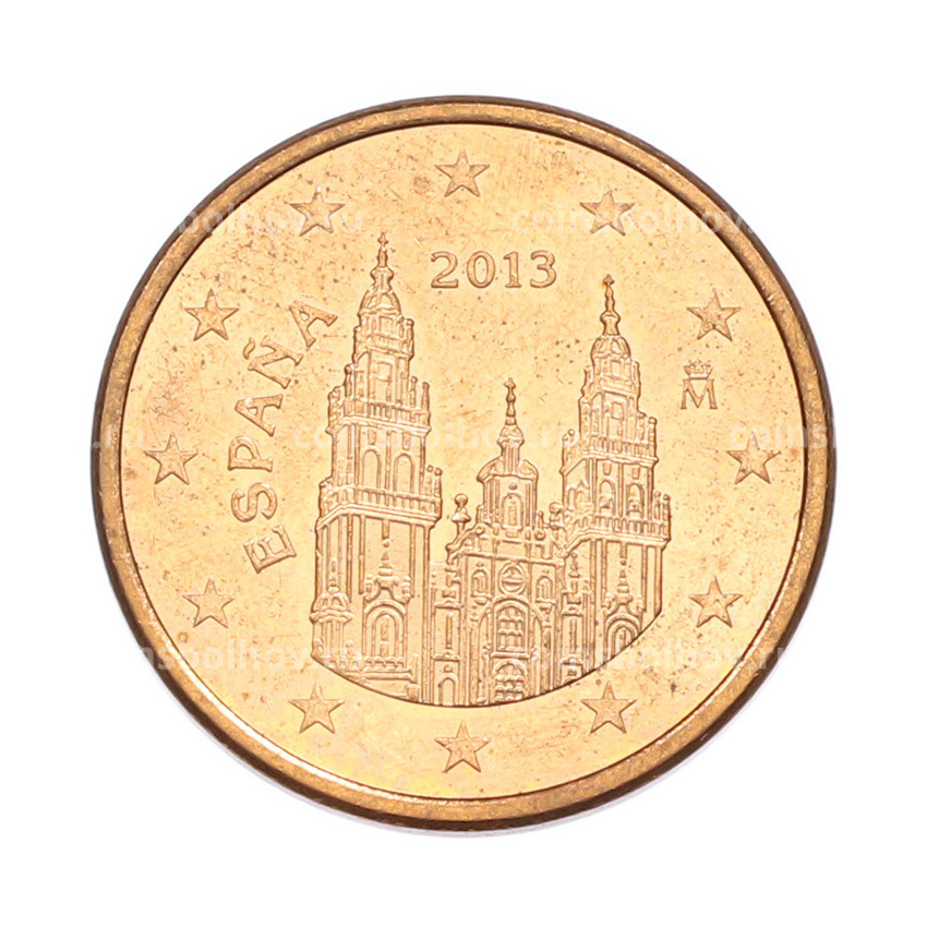 Монета 5 евроцентов 2013 года Испания
