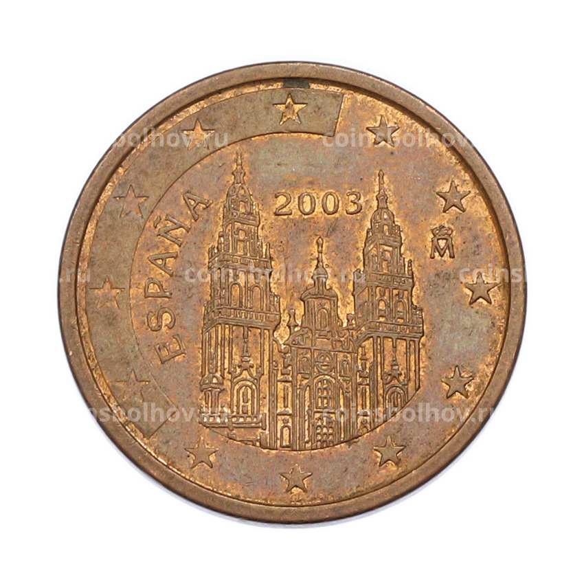 Монета 5 евроцентов 2003 года Испания