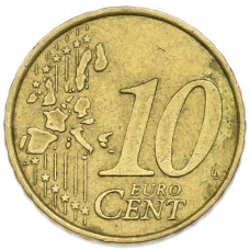 Монета 10 евроцентов 2002 года Греция (реверс)