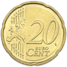 Монета 20 евроцентов 2014 года Латвия (реверс)
