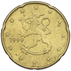 Монета 20 евроцентов 1999 года Финляндия (аверс)
