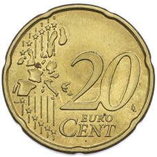 Монета 20 евроцентов 1999 года Финляндия (реверс)