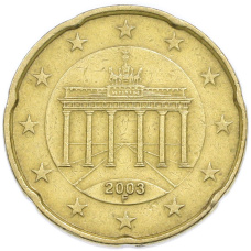 Монета 20 евроцентов 2003 года F Германия (аверс)