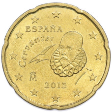 Монета 20 евроцентов 2013 года Испания (аверс)