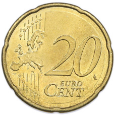 Монета 20 евроцентов 2013 года Испания (реверс)