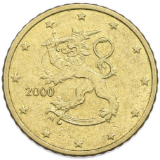 Монета 50 евроцентов 2000 года Финляндия (аверс)