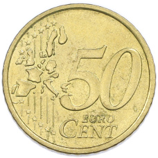 Монета 50 евроцентов 2000 года Финляндия (реверс)
