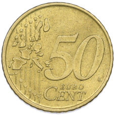 Монета 50 евроцентов 2001 года Испания (реверс)