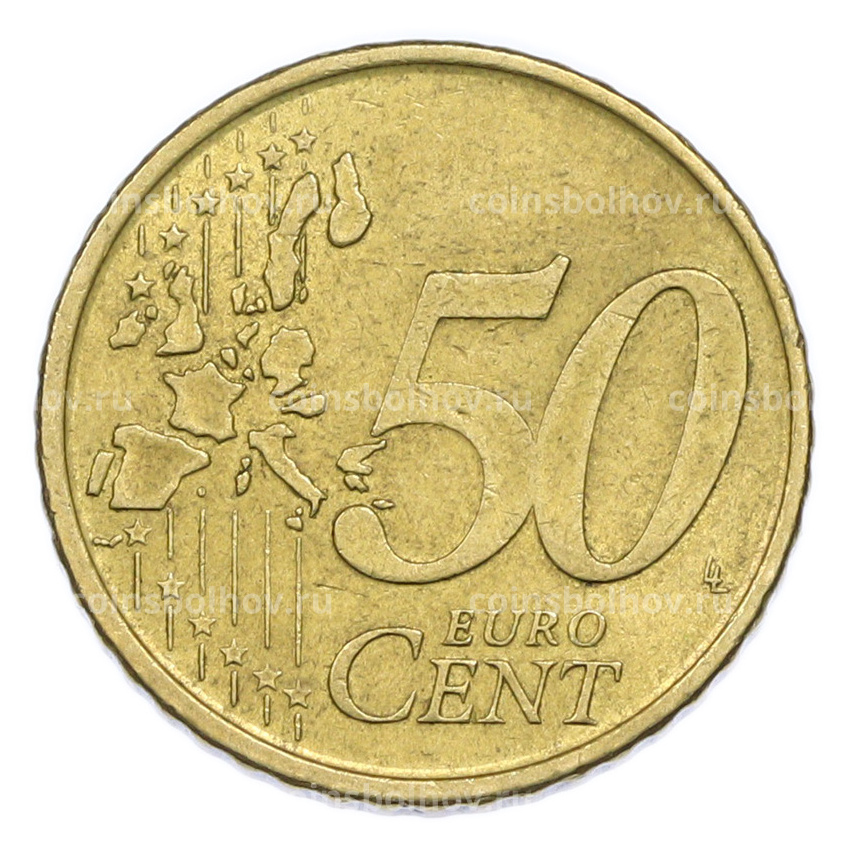 Монета 50 евроцентов 2001 года Испания (вид 2)
