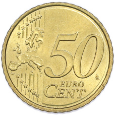 Монета 50 евроцентов 2013 года Испания (реверс)