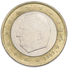 Монета 1 евро 1999 года Бельгия (аверс)