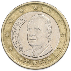 Монета 1 евро 2000 года Испания (аверс)