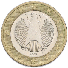 Монета 1 евро 2002 года A Германия (аверс)