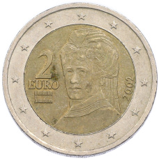 Монета 2 евро 2002 года Австрия (аверс)