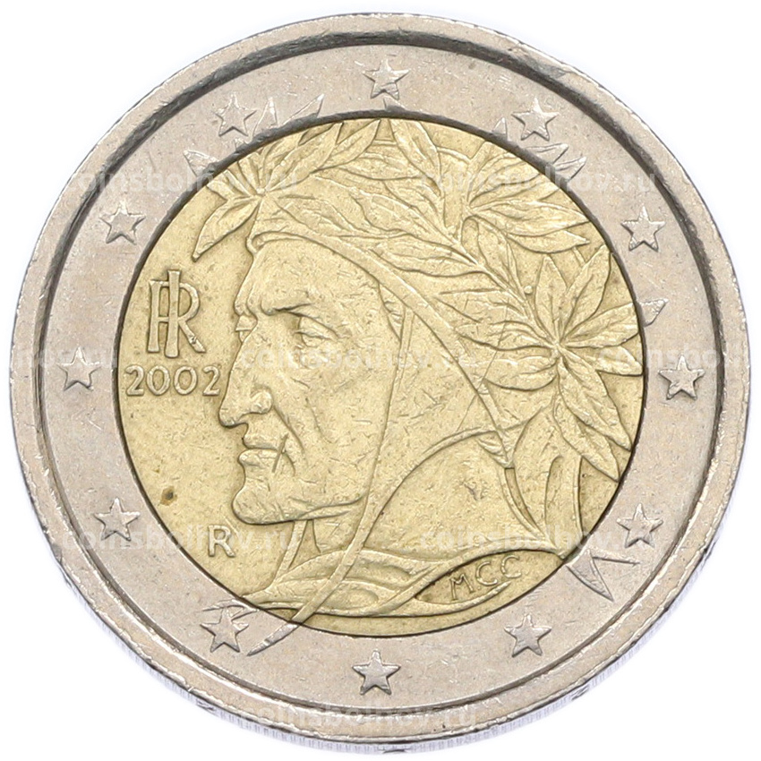 Монета 2 евро 2002 года Италия