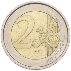 Монета 2 евро 2002 года Италия (реверс)