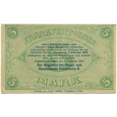 Банкнота 50 марок 1922 года Германия — город Франкфурт-на-Одере (Нотгельд) (вид 2)