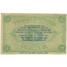 Банкнота 50 марок 1922 года Германия — город Франкфурт-на-Одере (Нотгельд) (вид 2)