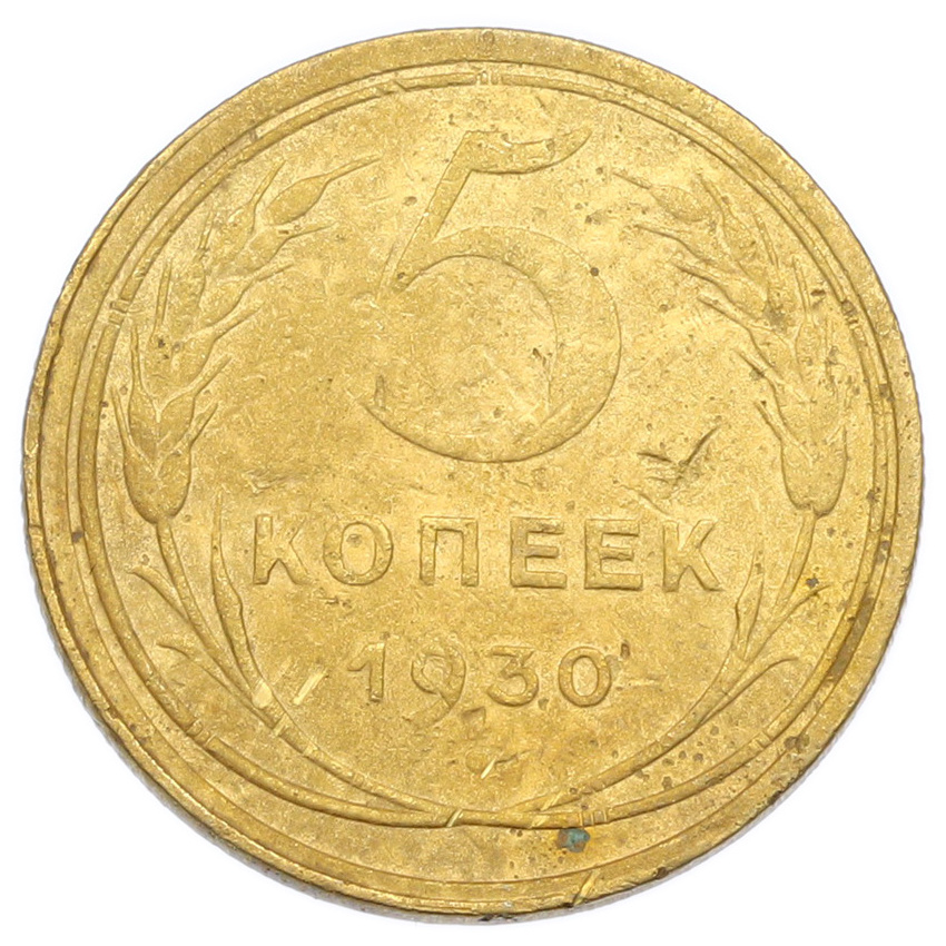 Монета 5 копеек 1930 года