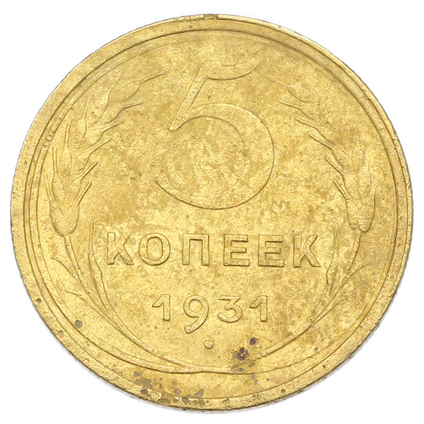 Монета 5 копеек 1931 года