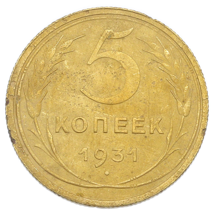 Монета 5 копеек 1931 года