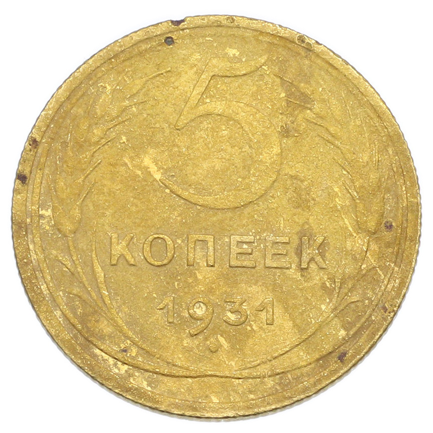 Монета 5 копеек 1931 года
