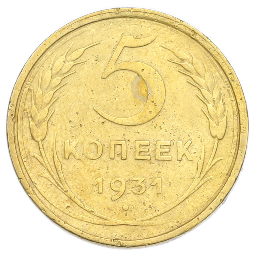 Монета 5 копеек 1931 года