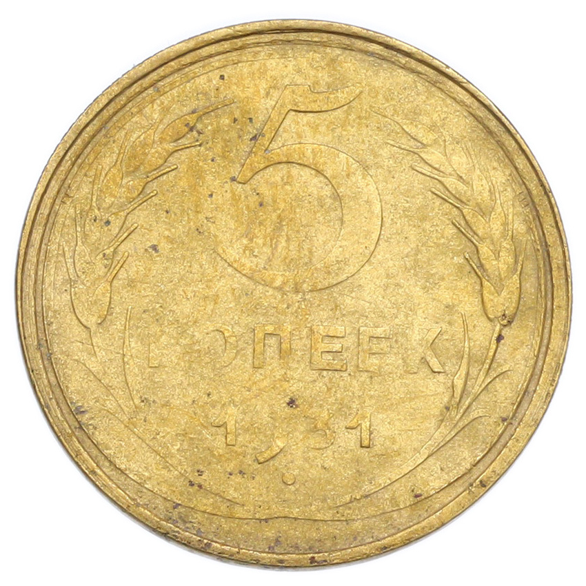 Монета 5 копеек 1931 года
