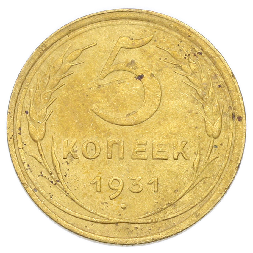 Монета 5 копеек 1931 года