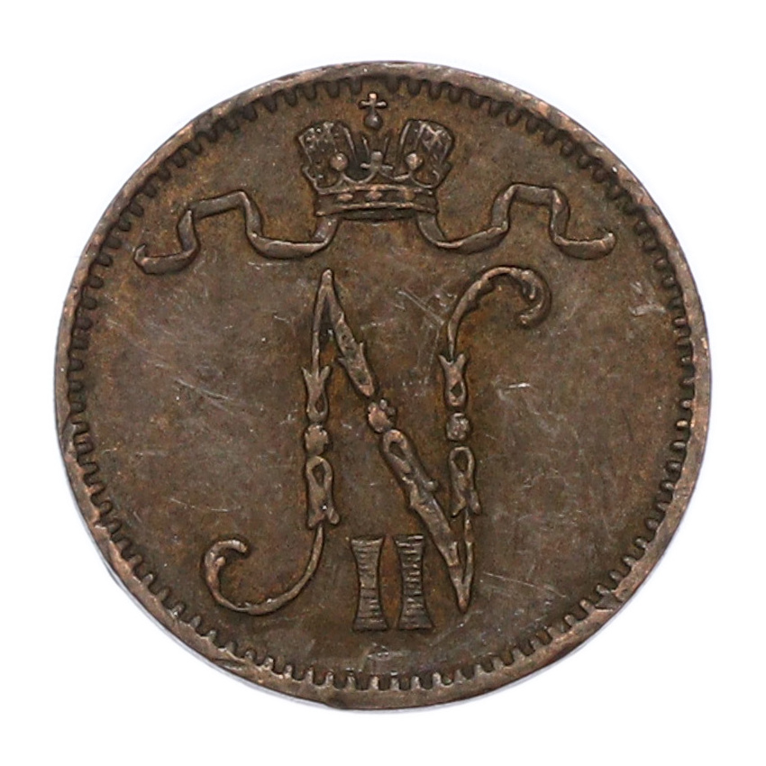 Монета 1 пенни 1914 года Русская Финляндия (вид 2)