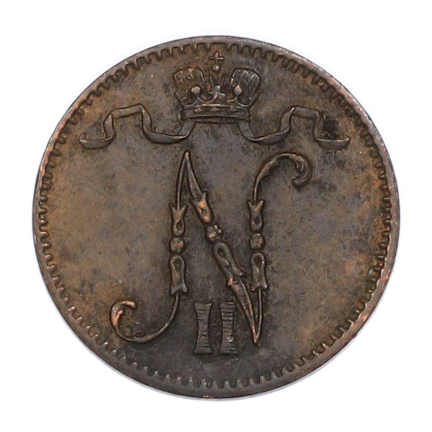Монета 1 пенни 1915 года Русская Финляндия (вид 2)