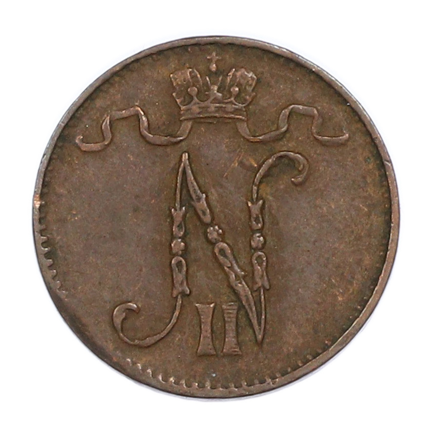Монета 1 пенни 1915 года Русская Финляндия (вид 2)