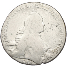 Монета 1 рубль 1765 года СПБ ТI ЯI (аверс)