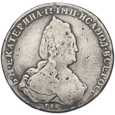 Монета 1 рубль 1786 года СПБ ТI ЯА (аверс)