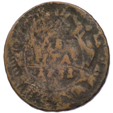 Монета Денга 1731 года (аверс)