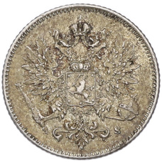 Монета 25 пенни 1916 года Русская Финляндия (реверс)