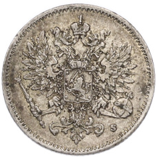 Монета 25 пенни 1916 года Русская Финляндия (реверс)