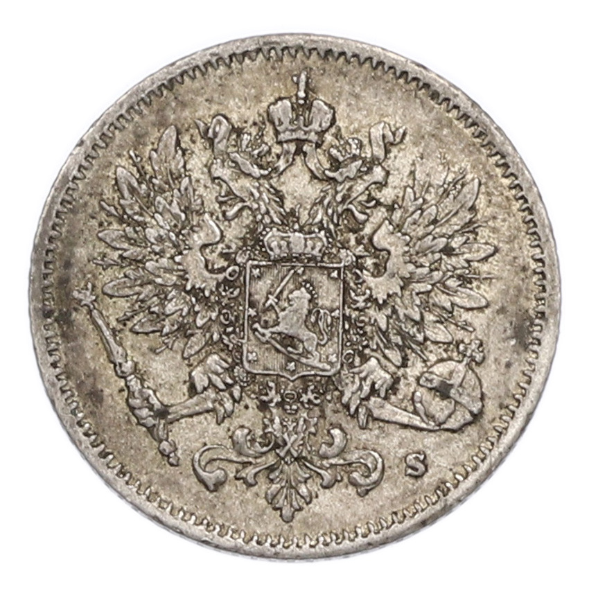 Монета 25 пенни 1916 года Русская Финляндия (вид 2)