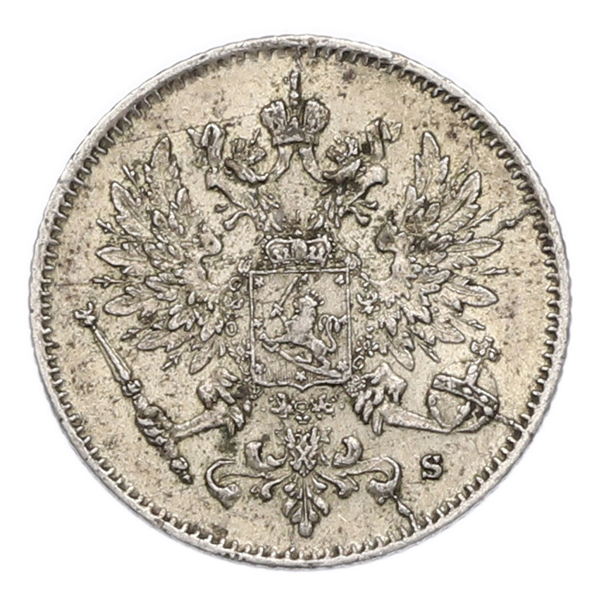 Монета 25 пенни 1916 года Русская Финляндия (вид 2)
