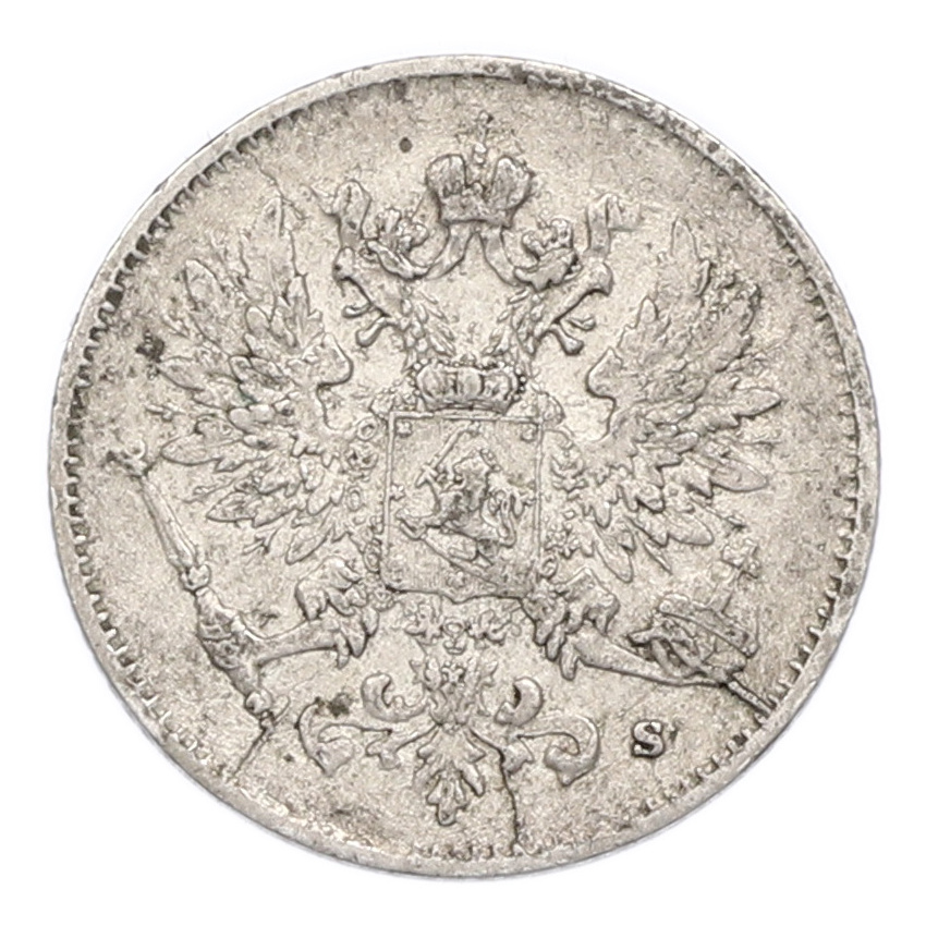 Монета 25 пенни 1916 года Русская Финляндия (вид 2)