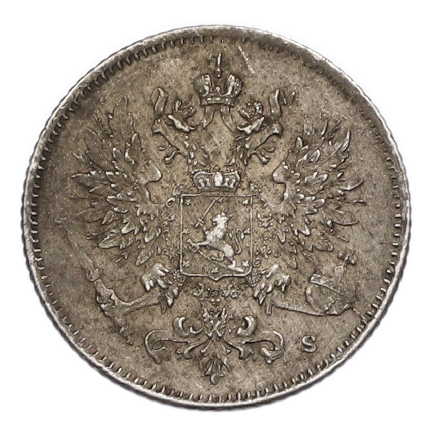 Монета 25 пенни 1916 года Русская Финляндия (вид 2)