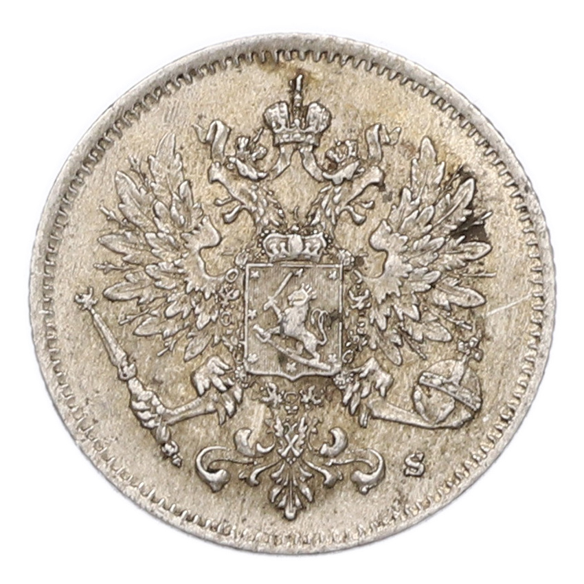 Монета 25 пенни 1916 года Русская Финляндия (вид 2)