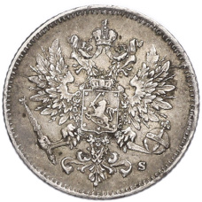 Монета 25 пенни 1916 года Русская Финляндия (реверс)