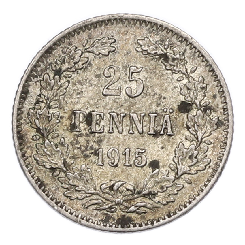Монета 25 пенни 1915 года Русская Финляндия