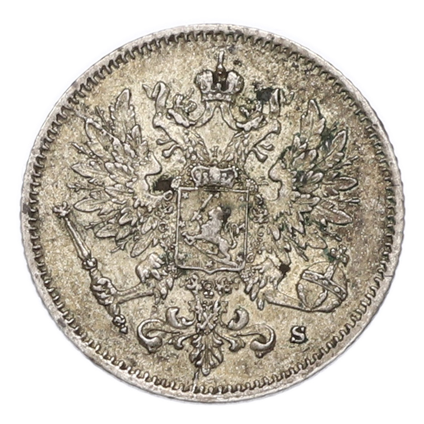 Монета 25 пенни 1915 года Русская Финляндия (вид 2)